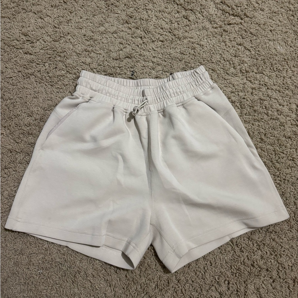 Lululemon Cozy White Drawstring Shorts